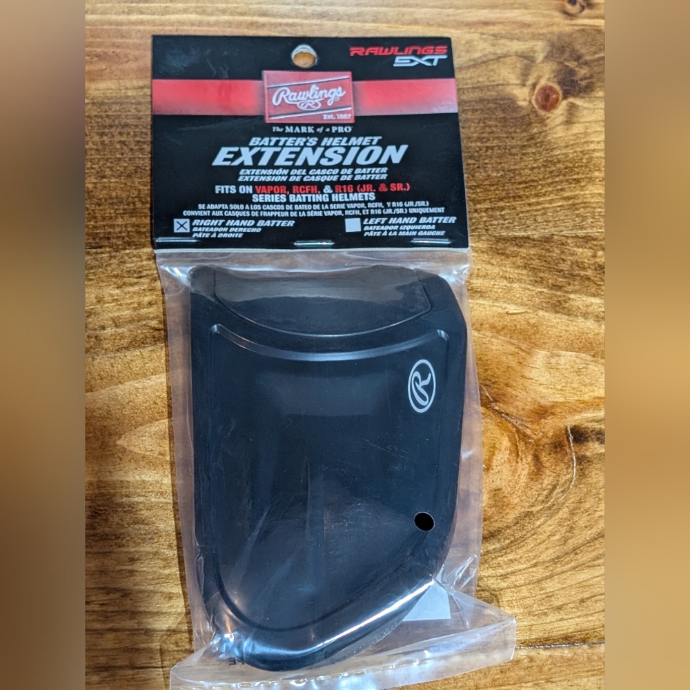 Rawlings Black Right Hand Batter's Helmet Extension